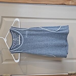 Womens Brooks medium gray running tank top